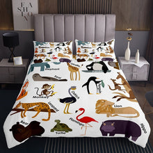 Load image into Gallery viewer, Nursery Fox Bedspread Koala Panda Bear Quilt For Kids Boys Girls Kangaroo Lion Wild Animal Coverlet Set With Their Name Bed Cover Bedroom Decoration