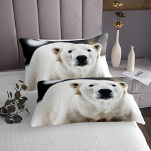 Load image into Gallery viewer, Polar Bear Quilt 3D Print Wild Animal Coverlet Set Winter Bear Bedspread Natural Theme Bed Cover For Kids Boys Girls Room Decor White