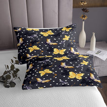 Load image into Gallery viewer, Butterfly Bedspread Colourful Floral Coverlet Set For Kids Girls Women Branches Botanical Quilt Dairy Insect Field Daybed Red Yellow