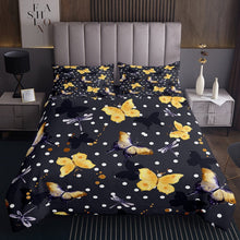 Load image into Gallery viewer, Butterfly Bedspread Colourful Floral Coverlet Set For Kids Girls Women Branches Botanical Quilt Dairy Insect Field Daybed Red Yellow