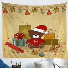 Load image into Gallery viewer, Kids Cute Cartoon Bear Tapestry Children Toy Bear Wall Blanket For Children Boys Girls Christmas Theme Wall Hanging Xmas Gift Wall Art Bedroom Decor Sofa Cover