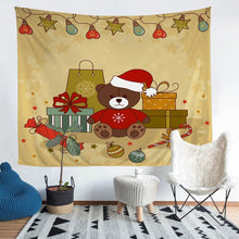 Load image into Gallery viewer, Kids Cute Cartoon Bear Tapestry Children Toy Bear Wall Blanket For Children Boys Girls Christmas Theme Wall Hanging Xmas Gift Wall Art Bedroom Decor Sofa Cover