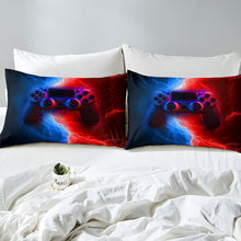 Load image into Gallery viewer, Gamer Gaming Bedding Sets,Lightnings Gamepad Duvet Cover, Video Games Comforter Cover for Kid Teens Boys Man, Modern Bedroom Decor 2 Pcs Bedding Set,Red Blue (EAN:9011803500025)