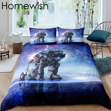 Load image into Gallery viewer, Homewish 3D Astronaut Comforter Cover Set for Kids Boys Teens Galaxy Outer Space Duvet Cover Space Adventure Bedding Set Science Fiction Theme Quilt Cover,Room Decor 2/3Pcs Bedding
