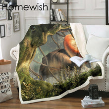 Load image into Gallery viewer, Homewish 3D Rhinoceros Flannel Fleece Blanket Forest Tree and Wild Rhinoceros Decor Throw Blanket Wild Animsl Theme Bed Throws for Kids Boys Teens Adults,Baby Throw Twin Queen