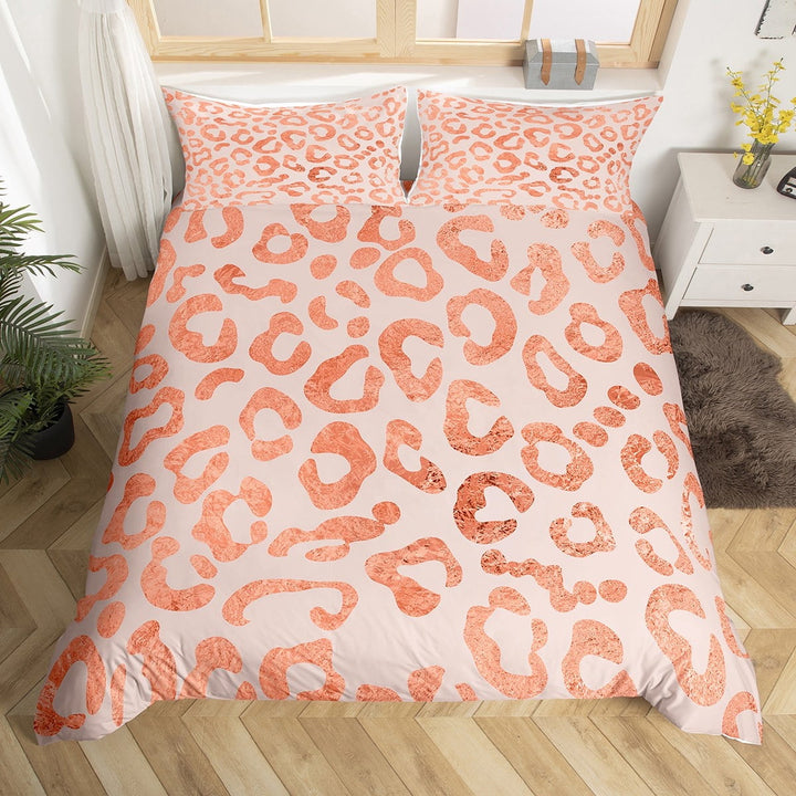 Erosebridal Jungle Animal Duvet Cover Twin,Cheetah Print Bedding Sets Twin Size,Purple Leopard Print Comforter Cover Twin For Teens,Breathable Room Decor Reversible,2pcs£¨No Comforter£©