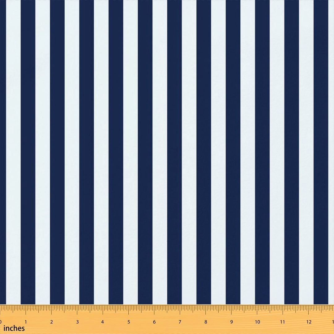Manfei Geometric Fabric by the Yard 1 Yard, Abstract Home Decor Fabric by the Yard, Navy Blue