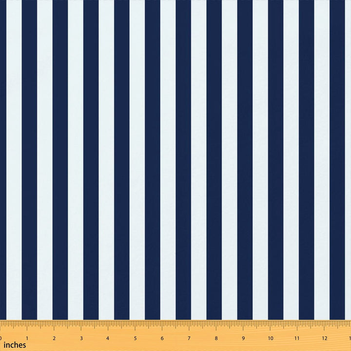 Manfei Geometric Fabric by the Yard 1 Yard, Abstract Home Decor Fabric by the Yard, Navy Blue