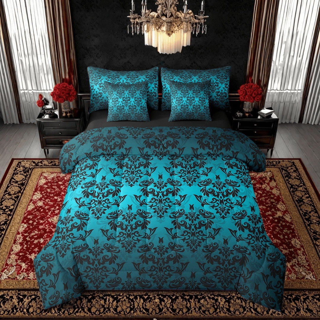 Erosebridal Paisley Mandala Bedding Sets Twin Size,Bohemian Southwestern Comforter Sets with Sheets,Exotic Style Decor,Reversible,7pcs