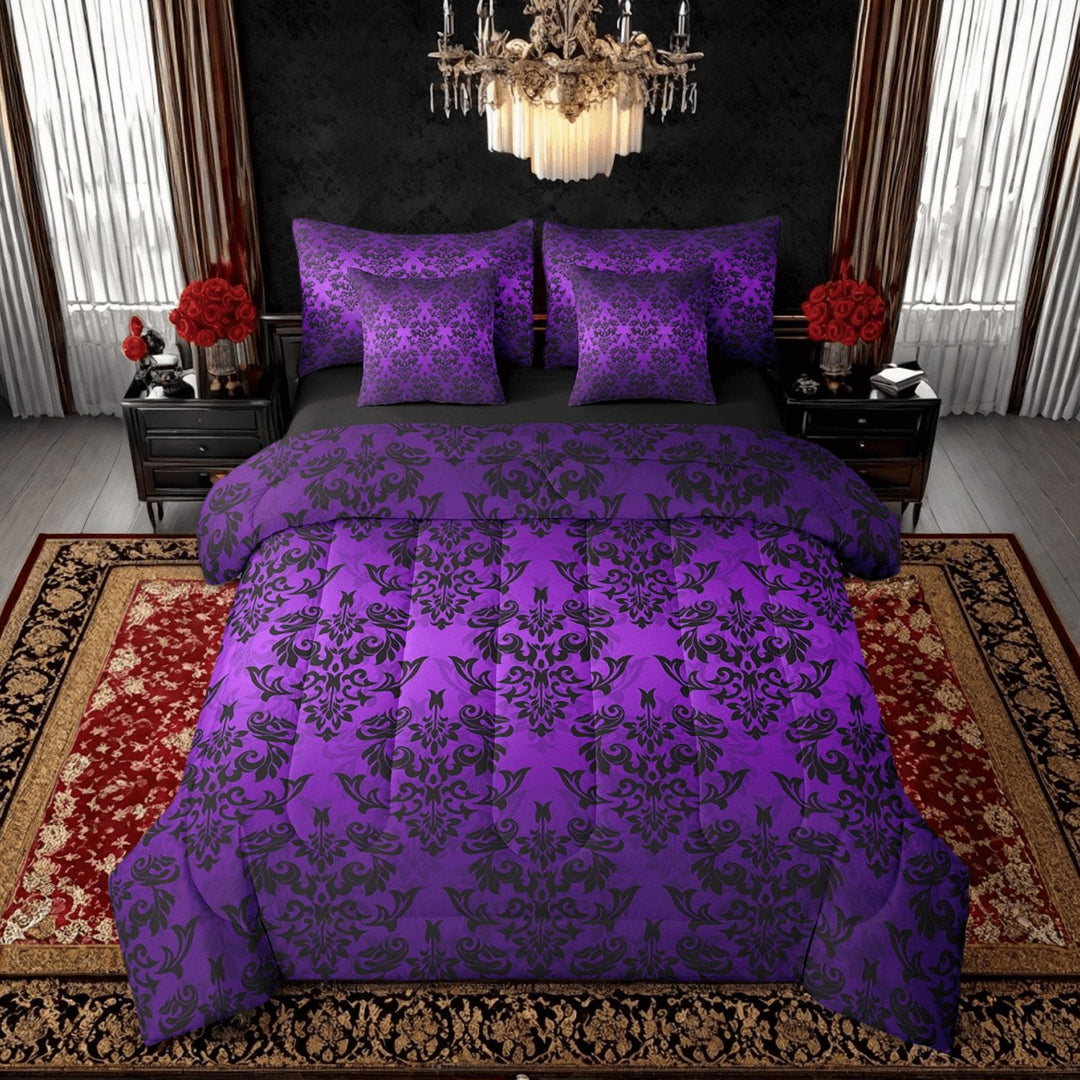 Erosebridal Hippie Exotic Bedding Sets Twin Size,Mandala Damask Comforter Sets with Sheets,Traditional Bedroom Decor,Reversible,7pcs