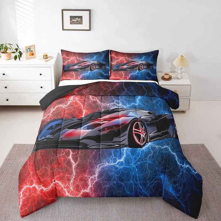 Kids Cartoon Cat Twin Bedding Set Cute Animal Flowers Comforter Set Boys Girls Pet Cat Lovers Pink Comforter Various Categories Cat Decor Quilt Set