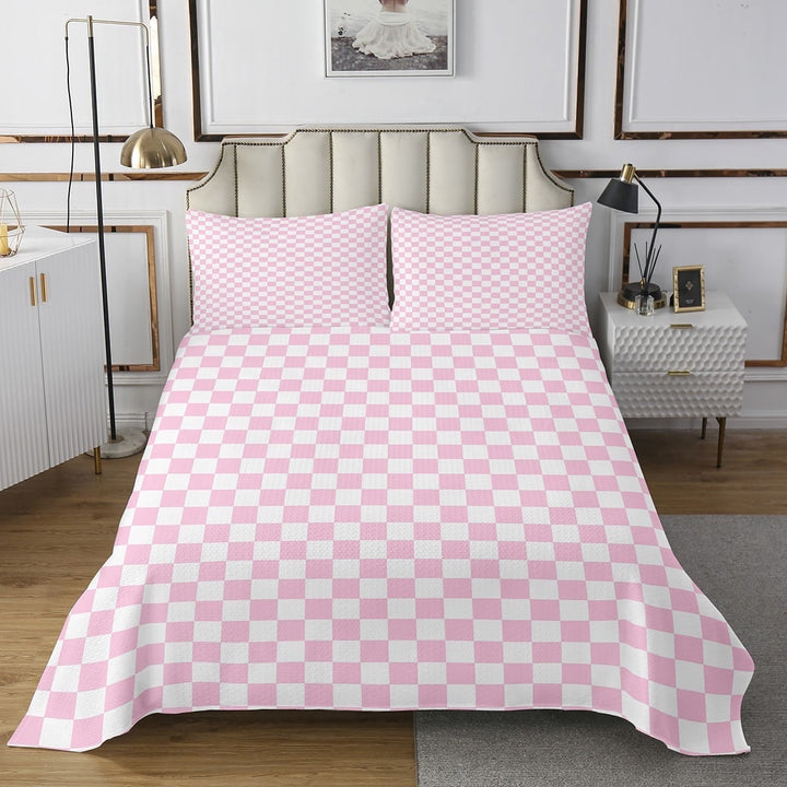 Erosebridal Plaid Buffalo Quilt Sets for Twin Size Bed, Checkered Bed Set, Rectangle Room Decor 2-Piece
