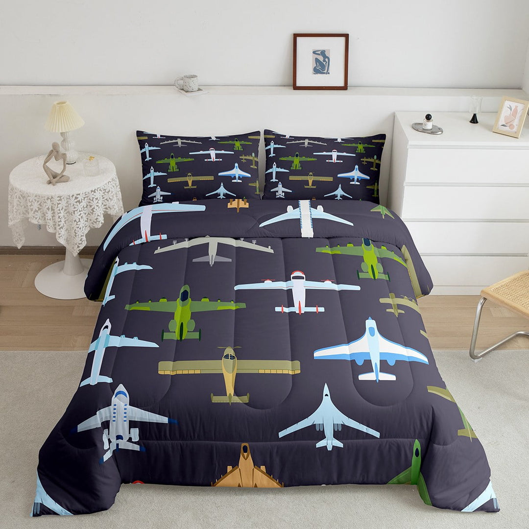 Racing Motorcycle Comforter Set ,Teal Neon Lights Honeycomb Bedding Set Dirt Bike Motocross Quilt Moto Extreme Sports Duvet Insert,Black White Lattice Buffalo Plaid Decor