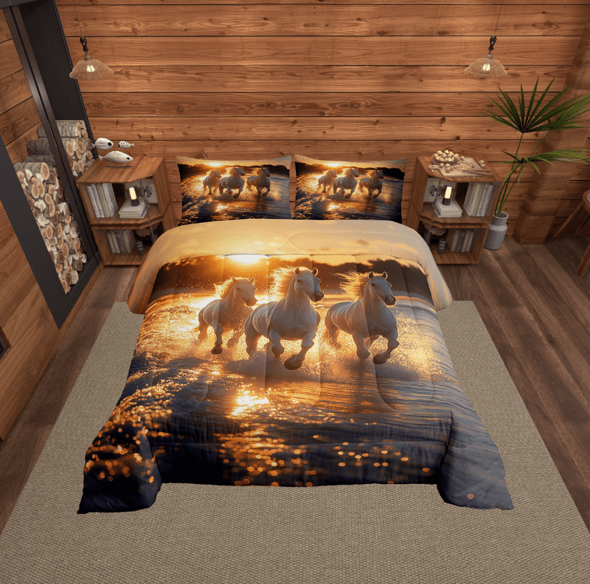 Erosebridal Cheetah Leopard Print Full Size Comforter Sets for Kid, Modern Fashion Bedding Sets, 3 Pieces