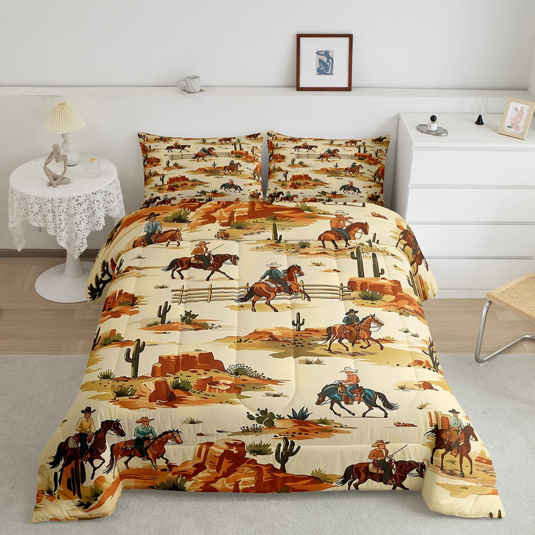 Erosebridal Western Cowboy Bedding Queen Comforter Set, Rustic Farmhouse Down Comforter, Lightweight