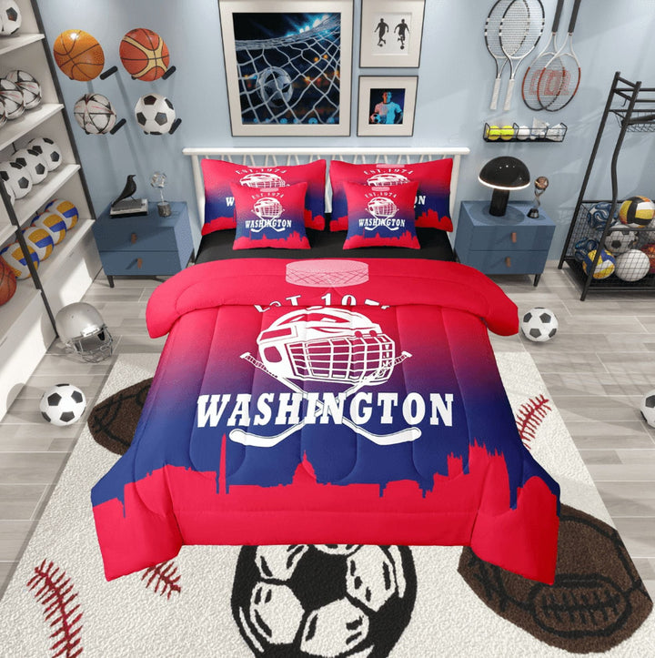 Erosebridal Soccer Lover Bed in a Bag Twin size, American Football Bed Set, Eat Sleep Reversible Bedding Twin Size, Super Cozy Bedroom Decoration, 7-Piece