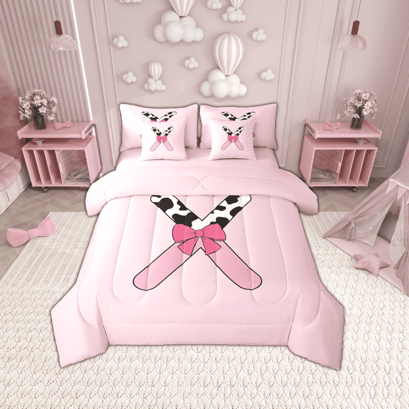 Erosebridal Personalized Alphabet X Bedding Sets Twin Size,Kawaii Initial Comforter Sets with Sheets,Lightweight Reversible Bed in a Bag Twin size,Teenager Bedroom Decor,7pcs