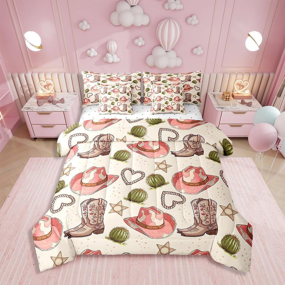 Erosebridal Comforters Twin Size Set with Sheets Howdy Bedding,7 Pieces Bed in a Bag Twin Western Farmhouse Bedding Sets with Comforter,Sheets,Pillowcases