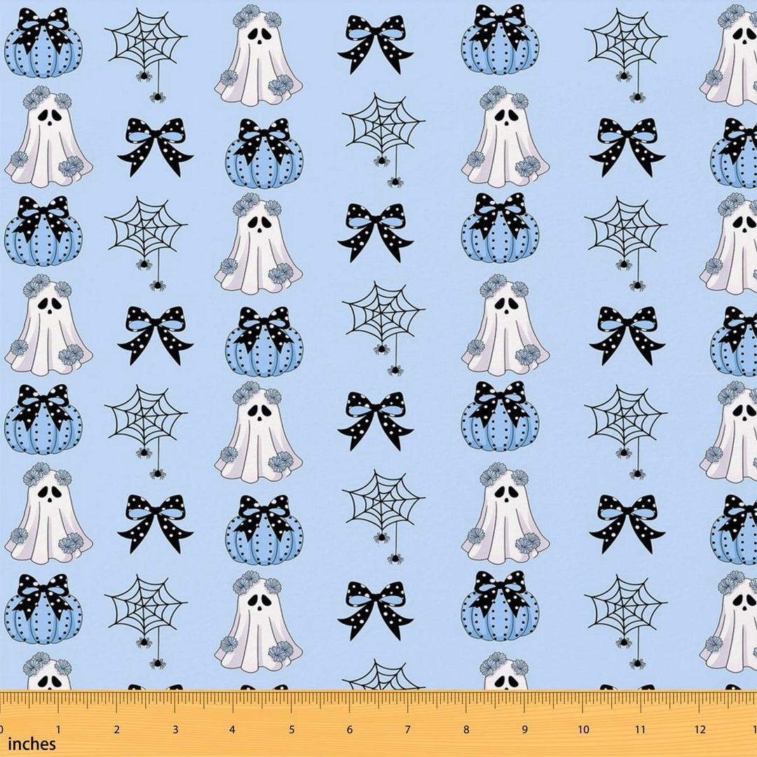 Manfei Halloween Witch Fabric by the Yard 1 Yard, Creepy Home Decor Fabric by the Yard, Pink