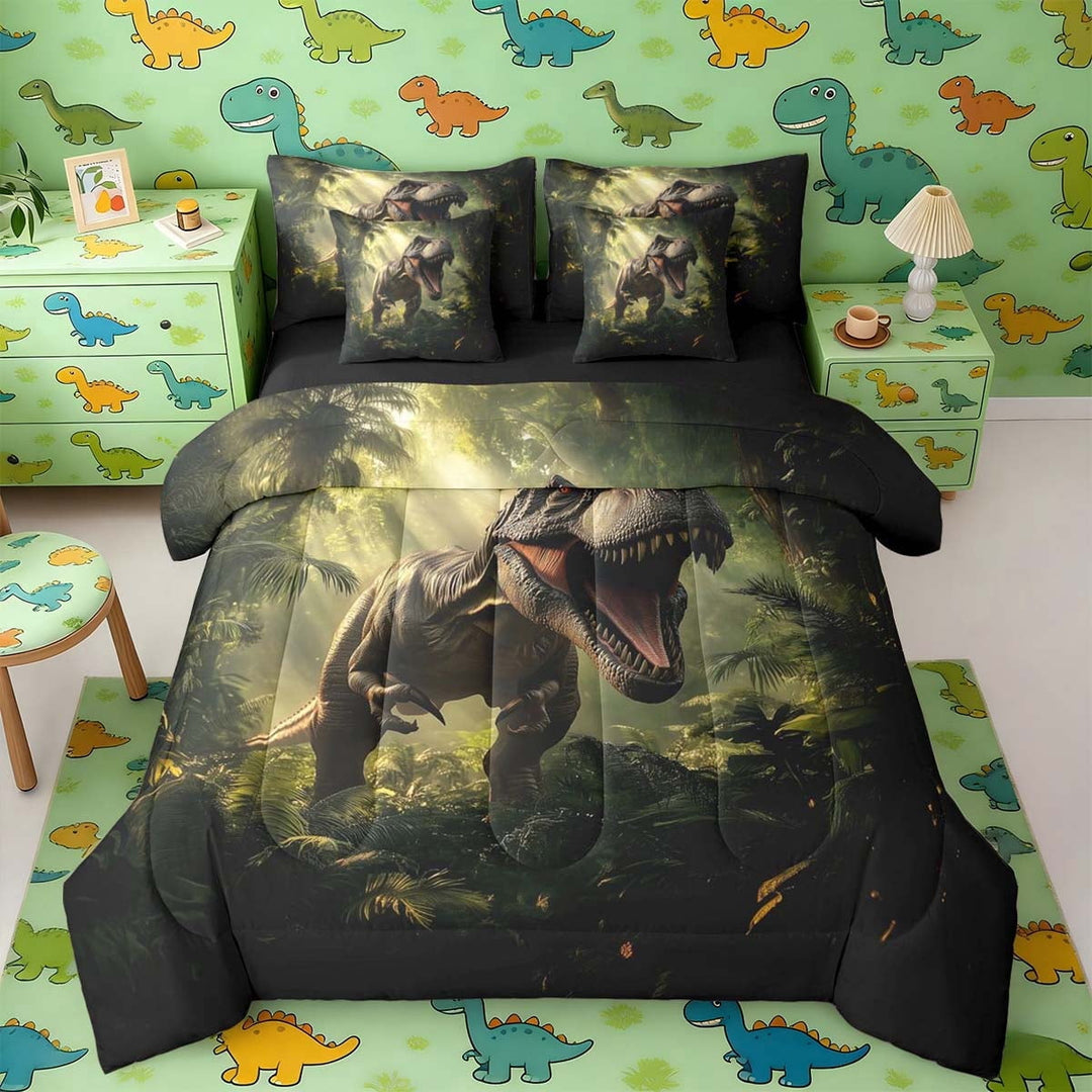 Erosebridal Boys Tyrannosaurus Rex Twin Bedding Sets, Dinosaur Theme Bedding Comforter Set