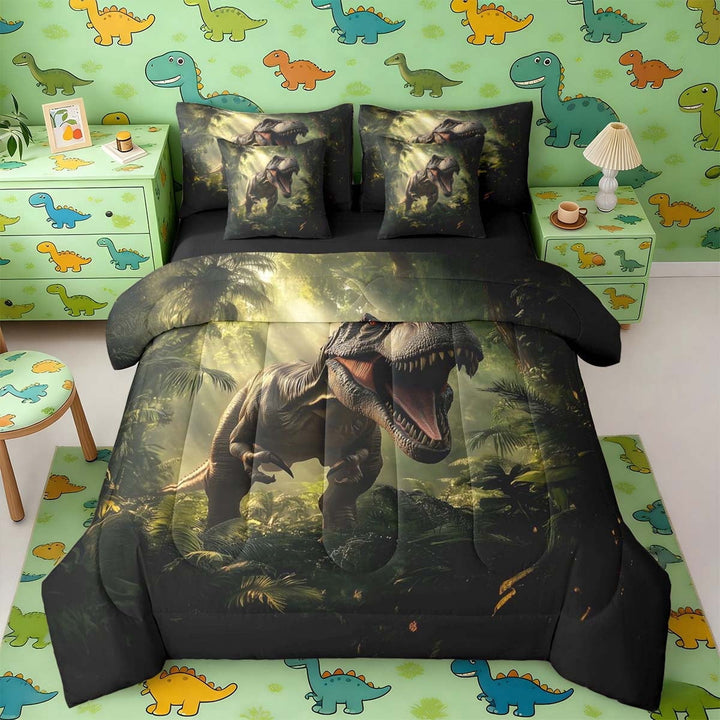 Erosebridal Boys Tyrannosaurus Rex Twin Bedding Sets, Dinosaur Theme Bedding Comforter Set