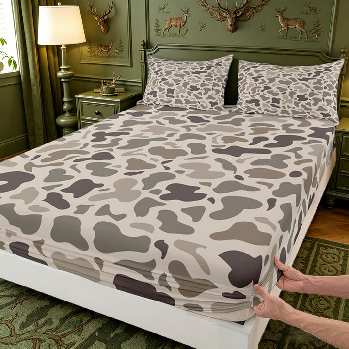 meiyoeat Brown Camo King Sheets For Boys,Kids Personalized Camouflage Pattern Bedding,4pcs