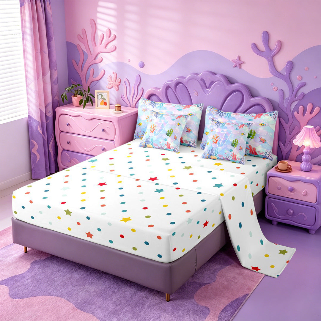 meiyoeat ocean Wave Texture 7 Pieces Full Size Bedding Sets,Watercolor Monogram J Full Size Bed in a Bag,Reversible