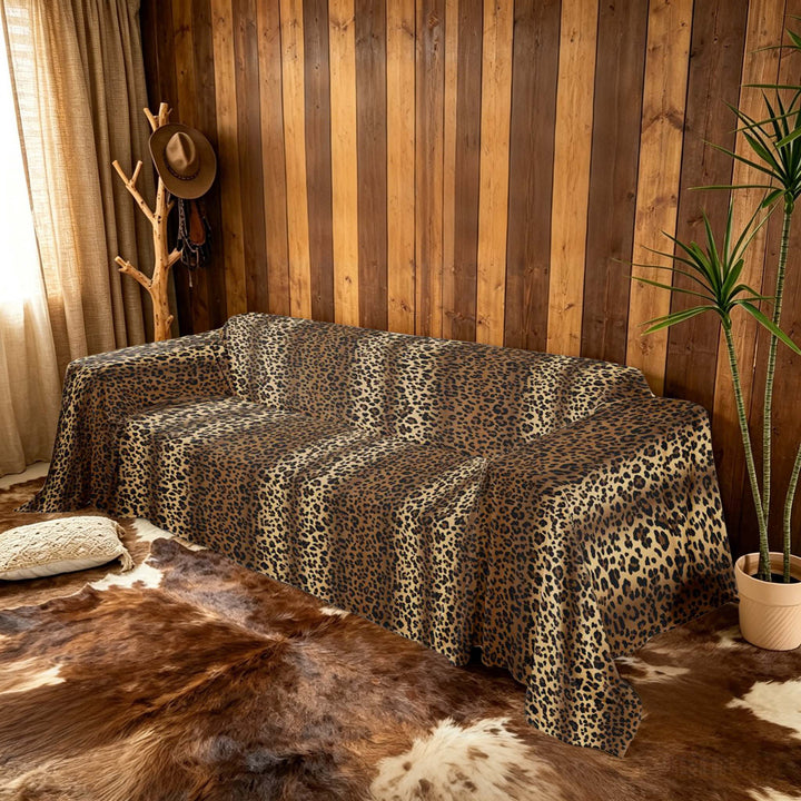 meiyoeat Luxury Brown Cheetah Print Sofa Cover Slipcover 71x91, Leopard Chair Loveseat Couch Cover