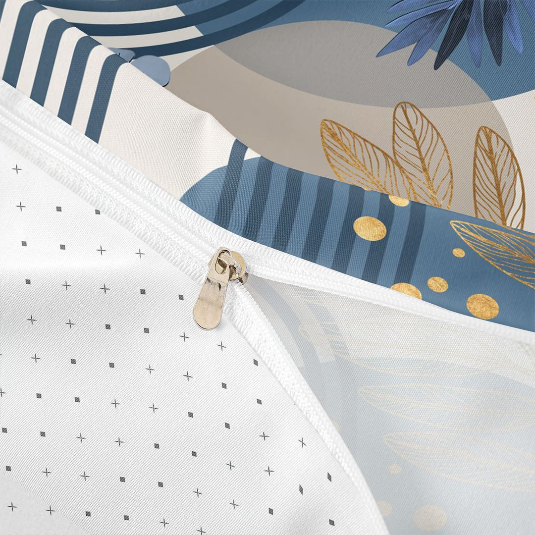 meiyoeat Boho Geometric Print Duvet Cover King For Adults,Tropical Monstera Leaf Print King Bedding For Women,Reversible,3 Pieces(No Comforter)