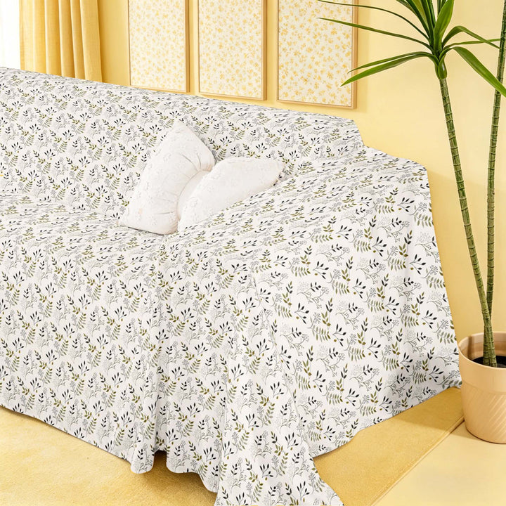 meiyoeat Cute Floral Sofa Cover Slipcover 71x91 for Girls, French Style Flower Chair Loveseat Couch Cover