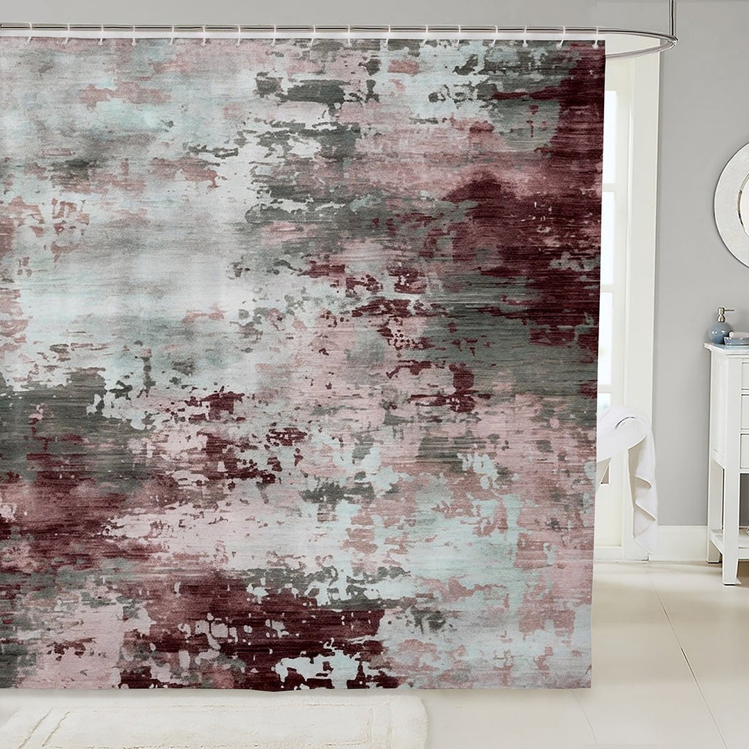 Watercolor Shower Curtain,Modern Abstract Bathroom Shower Curtain Sets,Ombre Gradient Tie Dye Batik Fabric Shower Curtain,Gradient Grunge Art Bath Curtain (Light Pink Grey,72"Wx78"L)