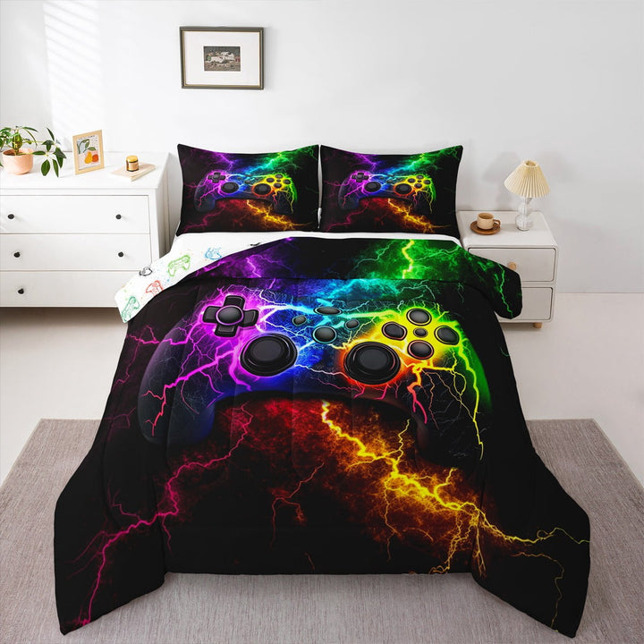 Gamer Bedding Twin Comforter Set,Down Comforter,Reversible 2 Pieces
