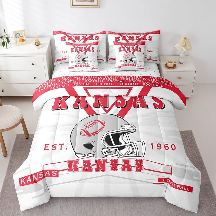 Erosebridal Twin Comforter Set 7 Pieces,American Football Reversible Bed in a Bag Twin,Football Twin Bedding Set,Sports Fan Comforter, Flat Sheet, Fitted Sheet, Pillowcases