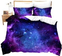 Load image into Gallery viewer, Feelyou Starry Sky Series Bedding Set, Kids Comforter Cover Set with Zipper Ties,Soft Duvet Cover Set
