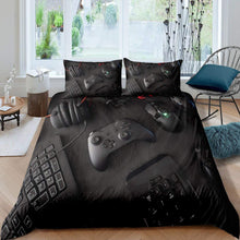 Load image into Gallery viewer, Feelyou Game Console Comforter Cover, Boys Decorative Bedding Set with Zippers Ties,Teens Duvet Cover Set
