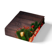 Load image into Gallery viewer, Wooden Comforter Cover Christmas Theme Bedding Set Wooden Rustic Design Bedspread Cover with Gift Pattern Soft Microfiber Decor for Kids1 Duvet Cover and 1/ 2 Pillow Cases
