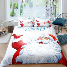 Load image into Gallery viewer, Kids Christmas Duvet Cover Santa Claus Printed Comforter Cover Winter Theme Quilt Cover Cartoon Style Bedding Set With Corner Ties And Pillowcase Hypoallergenic Bed Decor US Twin Full UK Queen King AU DE Single Double Size
