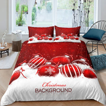 Load image into Gallery viewer, Christmas Theme For Kids Boys Girls Children Comforter Cover Starry Sky Brushed Quilt Cover Red Lantern Pattern Cartoon Style Bedding Set With Corner Ties And Pillowcase US Twin Full UK Queen King AU DE Single Double Size
