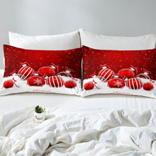 Load image into Gallery viewer, Christmas Theme For Kids Boys Girls Children Comforter Cover Starry Sky Brushed Quilt Cover Red Lantern Pattern Cartoon Style Bedding Set With Corner Ties And Pillowcase US Twin Full UK Queen King AU DE Single Double Size
