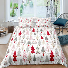 Load image into Gallery viewer, Christmas Duvet Cover Pine Cedar Botanical Print Bedding Set For Kids Boys Girls Winter Theme Quilt Cover Cartoon Style Comforter Cover US Twin Full Queen King Size Including Duvet cover and pillowcase
