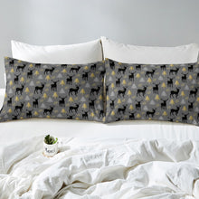 Load image into Gallery viewer, Christmas Theme Duvet Cover Set Elk Snowflake Bedding Set Christmas Tree Xmas Gift Comforter Cover Sets For Girls Teens Kids Child Youth Luxury Gray Gold  Decor  US Twin Full Queen King Size AU Double  UK Single Duvet Cover With Pillowcases
