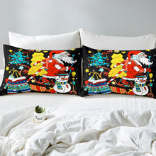 Load image into Gallery viewer, Christmas Bed Sheet Set for Kids Boys Girls Santa Claus Printing Fitted Sheet Snowman Bedding Set New Year Bed Cover Holiday Gifts Child Teen Bedroom Decor 2/3Pcs Bed Cover Twin Full Twin XL Queen Size
