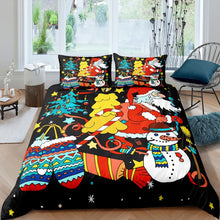 Load image into Gallery viewer, Christmas Comforter Cover Set for Kids Boys Girls Santa Claus Printing Duvet Cover Snowman Bedding Set New Year Quilt Cover Holiday Gifts Child Teen Bedroom Decor 2/3Pcs Bedcloths Twin
