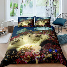 Load image into Gallery viewer, Underwater World Duvet Cover Set Ocean Colorful Coral Decor Bedding Set for Kids Boys Girls Teens, Sealife Comforter Cover with Zipper Ties 2/3 Pcs With Pillowcase
