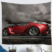 Load image into Gallery viewer, Racing Car Wall Hanging for Kids Room Bedroom Living Room, Red Speed Sports Car Printed Wall Blanket Soft Lightweight Tapestry Wall Hanging,S M L XL
