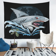 Load image into Gallery viewer, Shark Wall Hanging for Kids Room Bedroom Living Room, Underwater Sea Animnal Theme Wall Blanket Marine Life Tapestry Ocean Creature Bed Blanket,S M L XL
