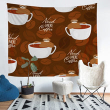 Load image into Gallery viewer, Coffee Wall Blanket World Popular Drink Coffee Decor Tapestry Wall Hanging Soft Lightweight Wall Hanging for Kids Room Bedroom Living Room,S M L XL
