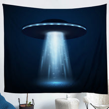 Load image into Gallery viewer, UFO Tapestry Future Technology Science Fiction Theme Wall Hanging for Kids Room Bedroom Living Room, Outer Space Wall Blanket Bedspread Cover,S M L XL
