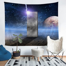 Load image into Gallery viewer, Galaxy Wall Hanging for Kids Room Bedroom Living Room, Lightning Strikes the Stele Pattern Wall Blanket Outer Space Tapestry Wall Hanging,S M L XL
