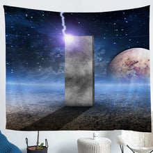 Load image into Gallery viewer, Galaxy Wall Hanging for Kids Room Bedroom Living Room, Lightning Strikes the Stele Pattern Wall Blanket Outer Space Tapestry Wall Hanging,S M L XL
